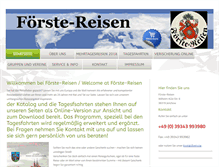 Tablet Screenshot of foerste-reisen.de